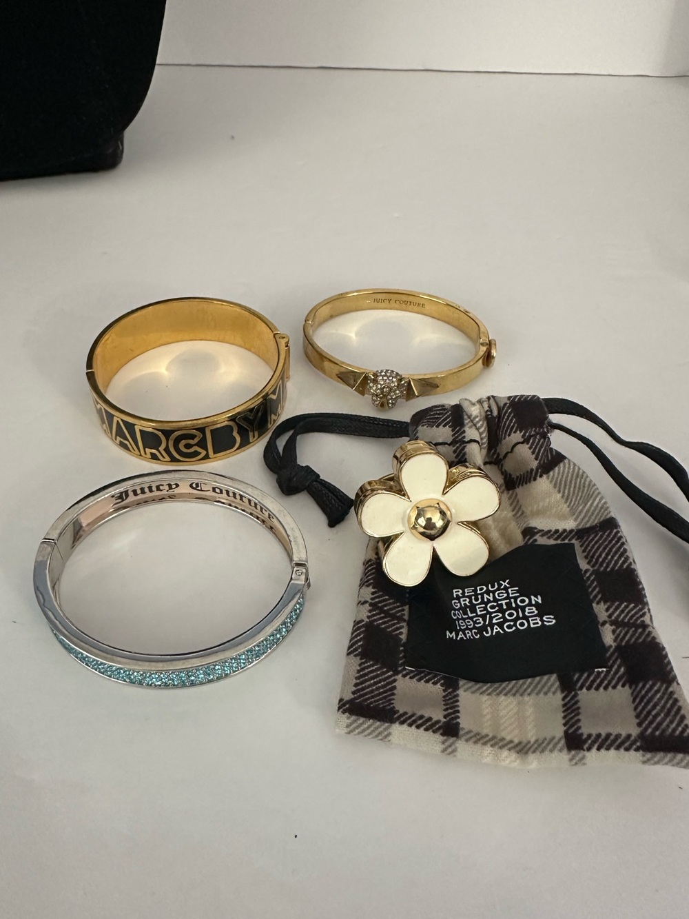 Juicy Couture Marc Jacobs Bundle Jewelry Bangle Bracelet Ring Daisy Authentic
